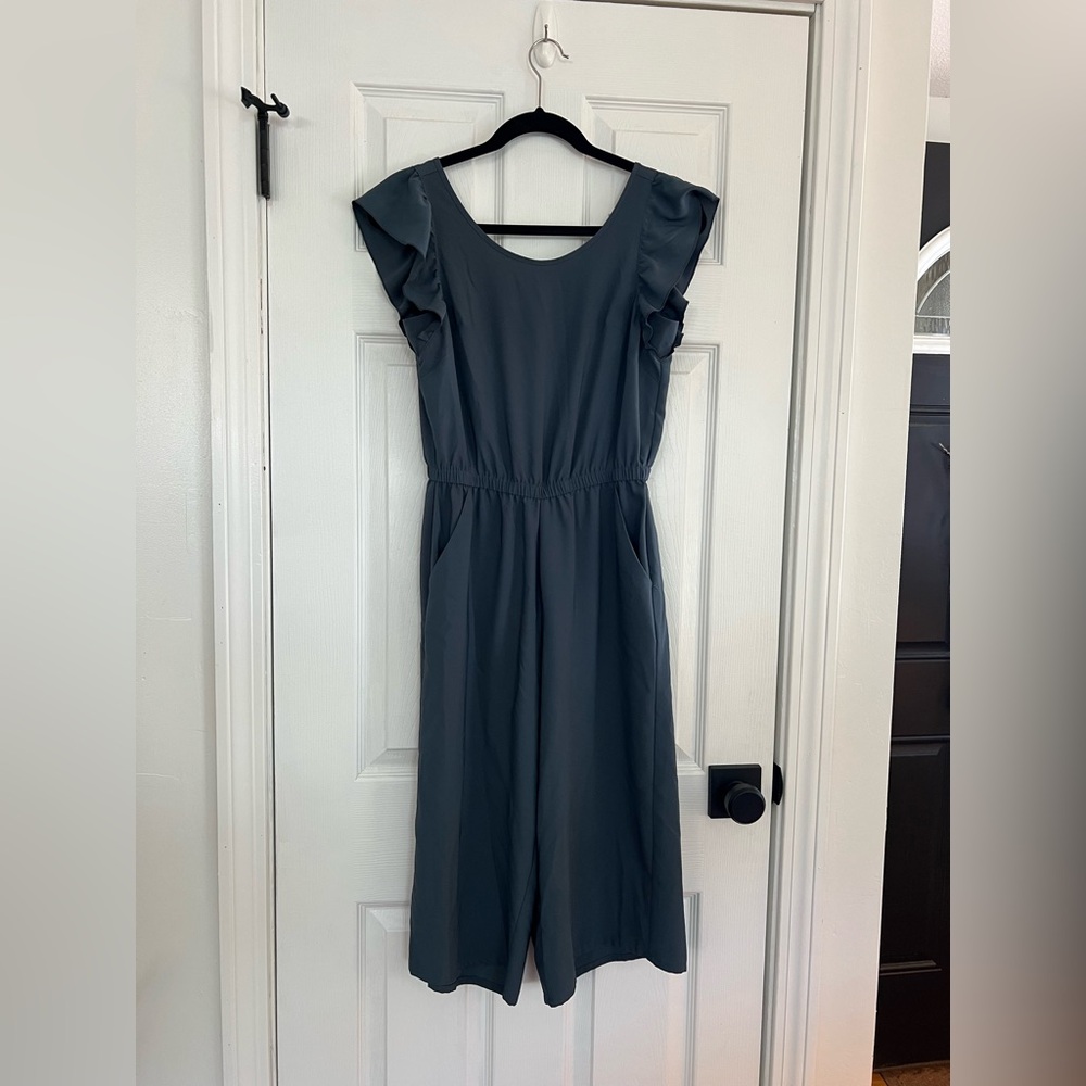 LOFT Blue Grey Jumpsuit